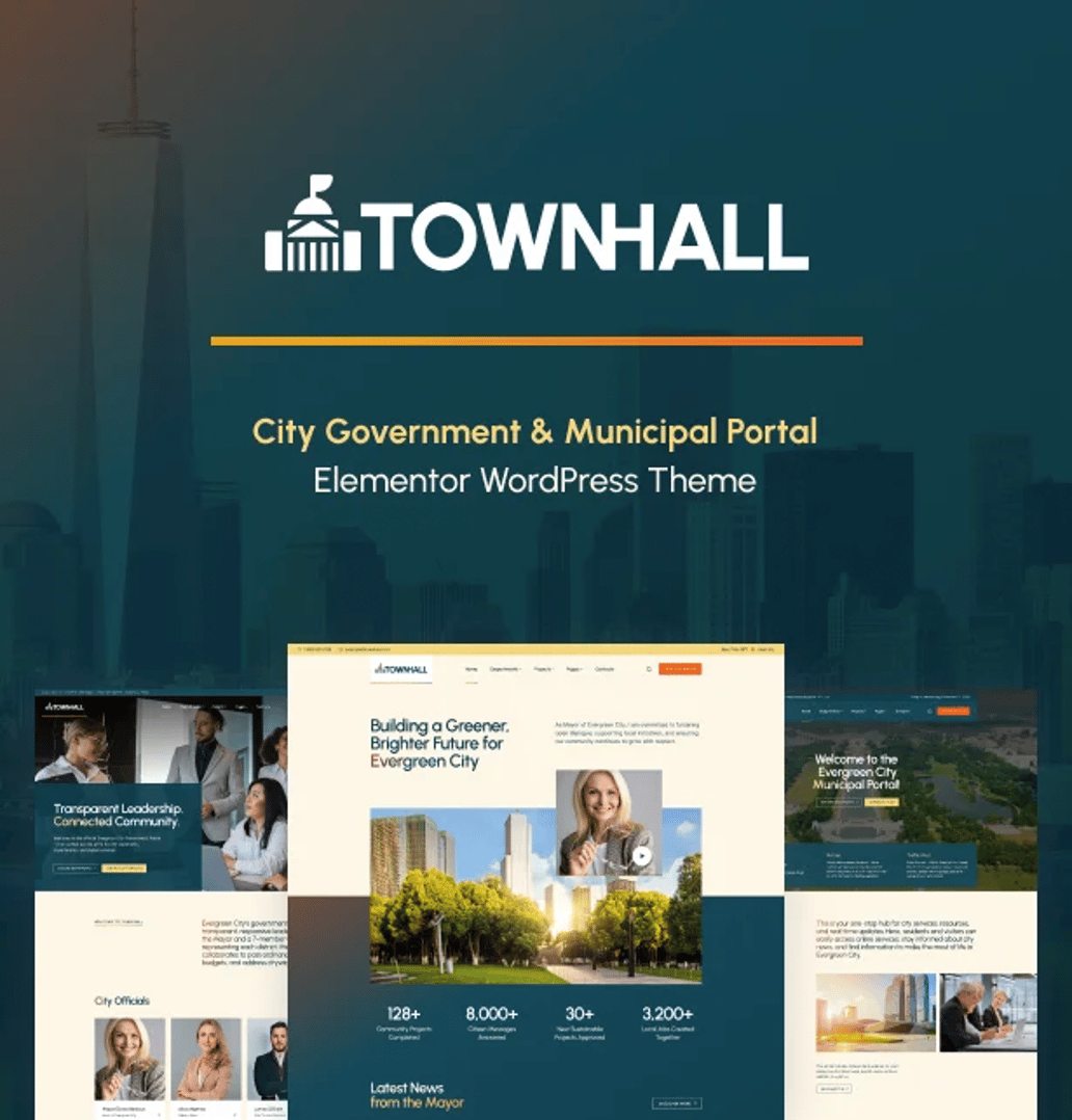 Town Hall - Municipal Portal & Local City Government WordPress Theme | CMSMasters studio