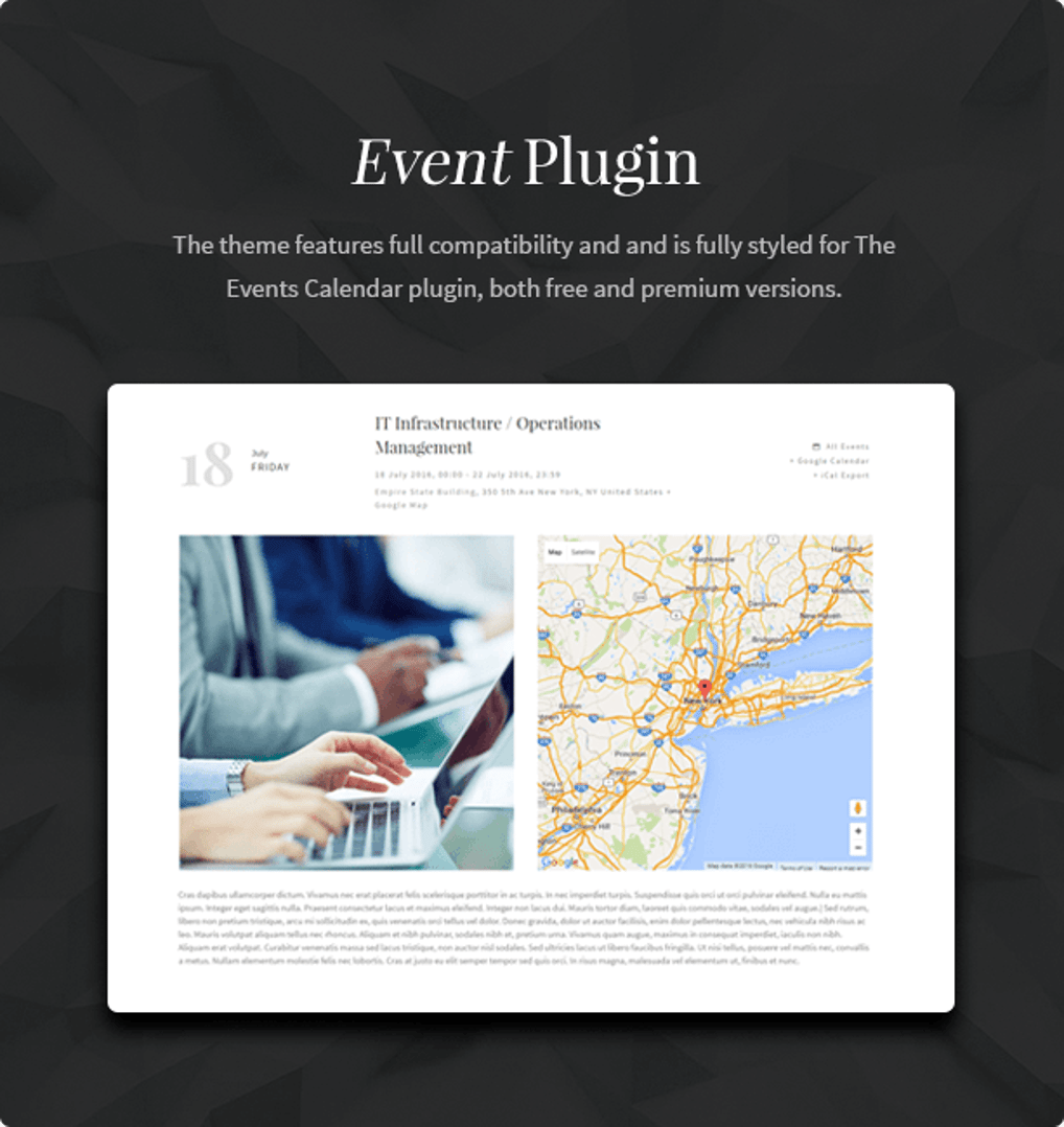 In Conference WordPress Theme - Event Plugin