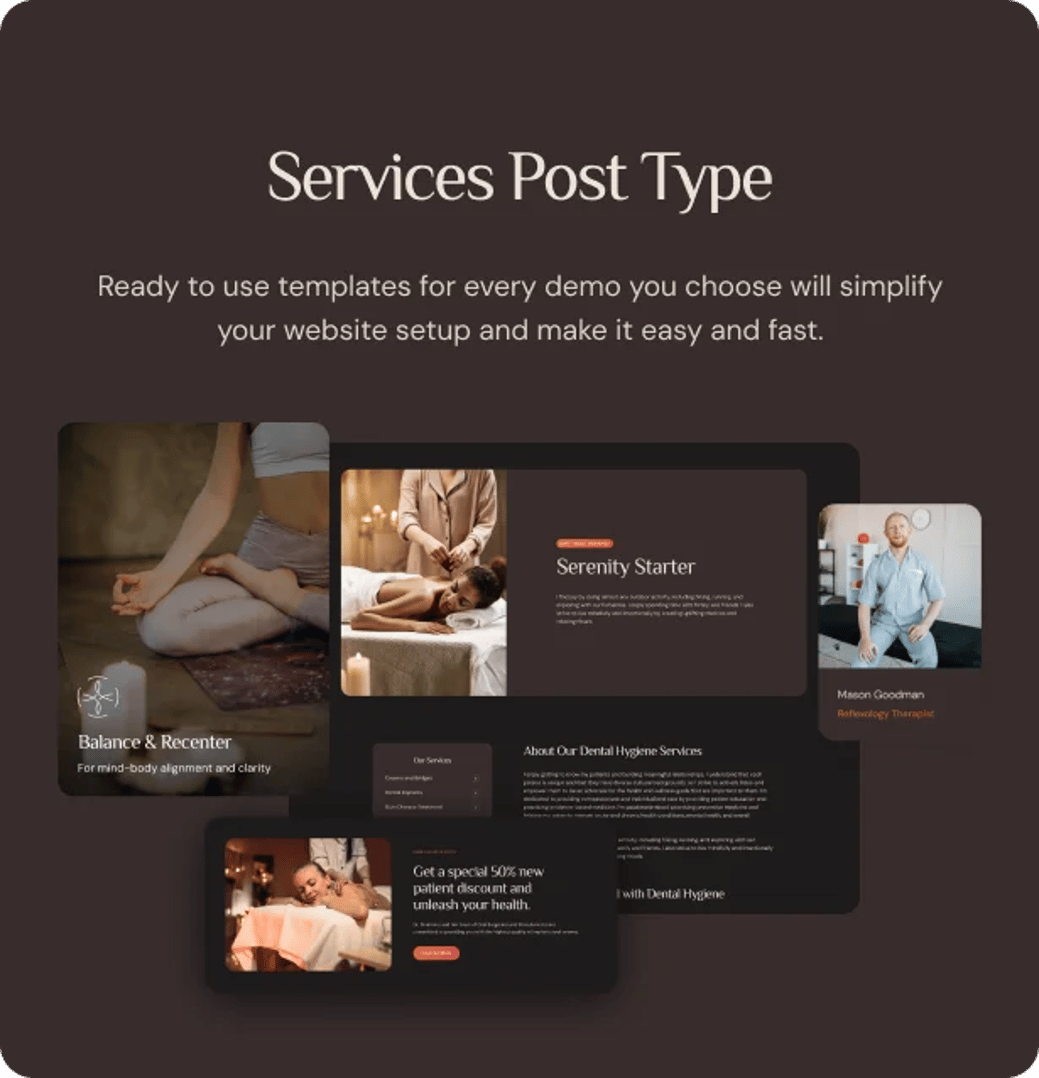Wellness Bliss - Massage Salon & Spa WordPress Theme - Services Post Type | CMSMasters studio