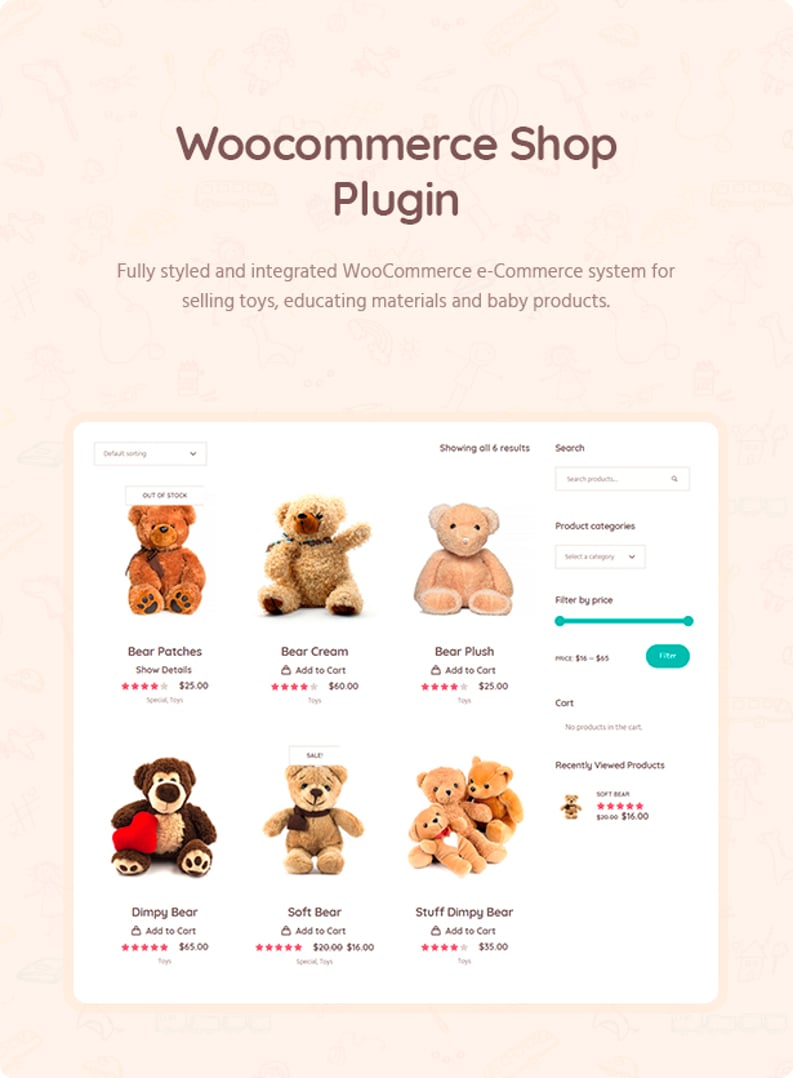 Bambini - Pre-School and Kindergarten Theme - WooCommerce Shop Plugin