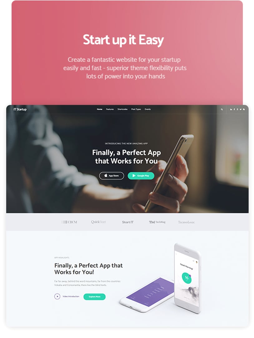 Start It - Technology & Startup WordPress Theme - Start up is easy