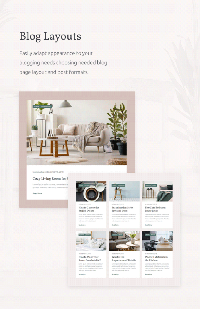 Scandi - Furniture Store and Home Decor Shop WooCommerce Theme - Blog Layouts | cmsmasters studio