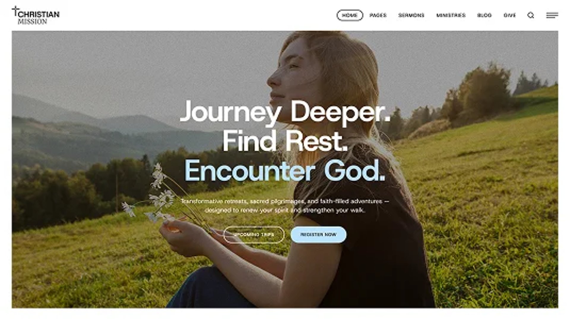 Christian Mission - Religious Events & Retreats Church WordPress Theme - Religious Retreats & Events | CMSMasters studio