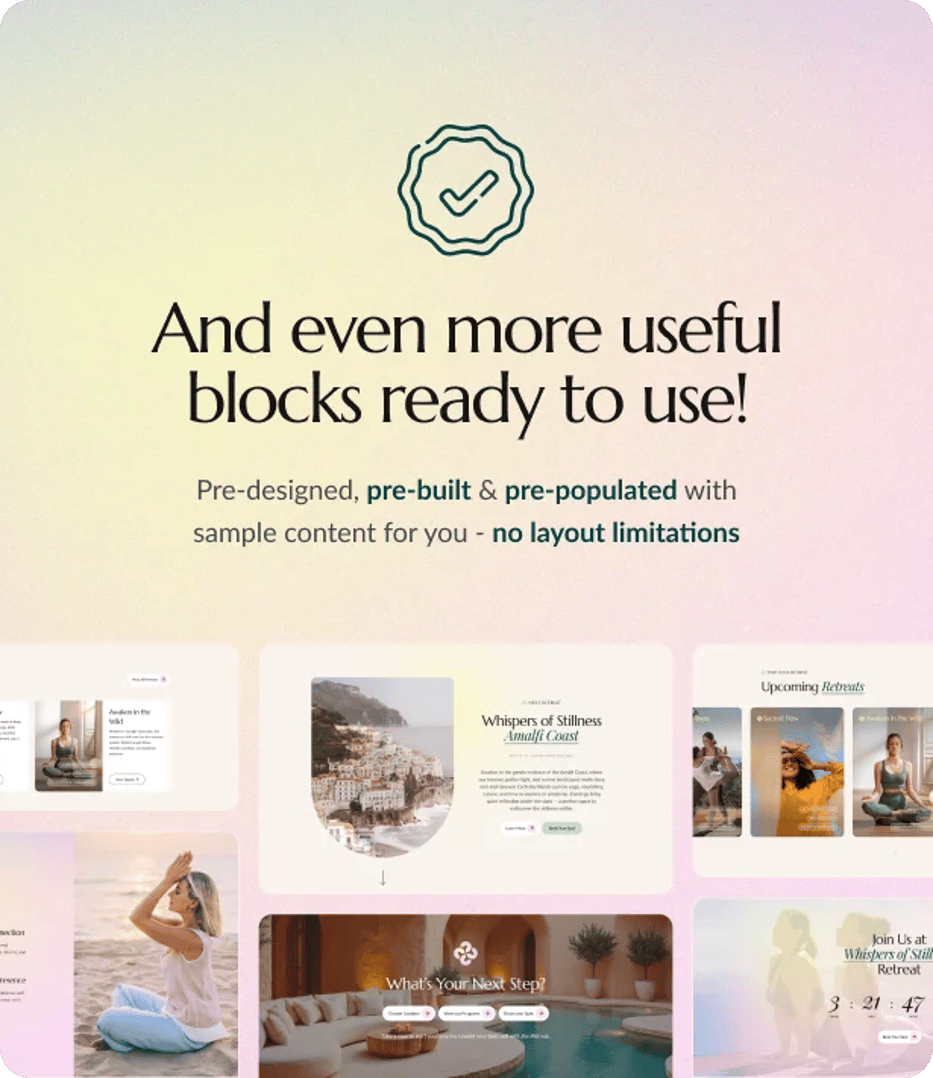 Zen Retreat - Wellness Resort & Yoga WordPress Theme - Useful Blocks | CMSMasters studio