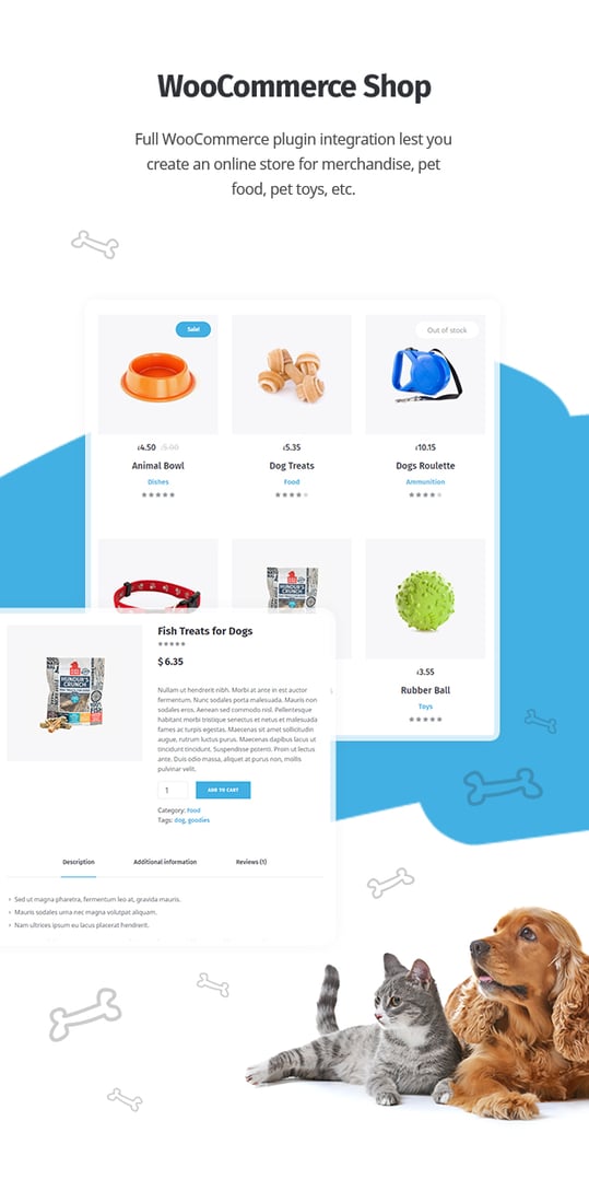 Whiskers - Pet and Vet WordPress Theme - WooCommerce Shop | Cmsmasters studio