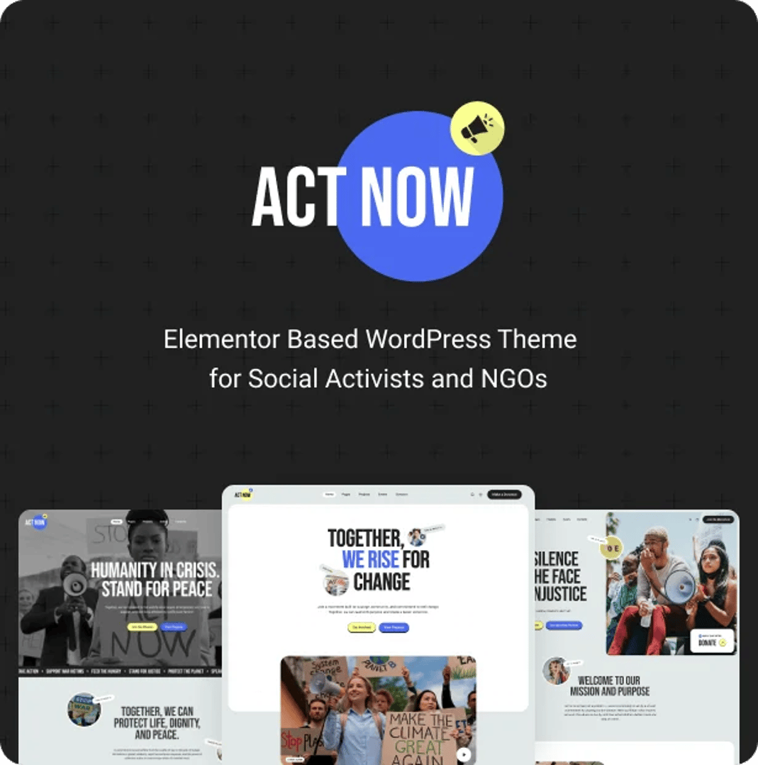 Act Now - Social Activism & NGO WordPress Theme | CMSMasters studio