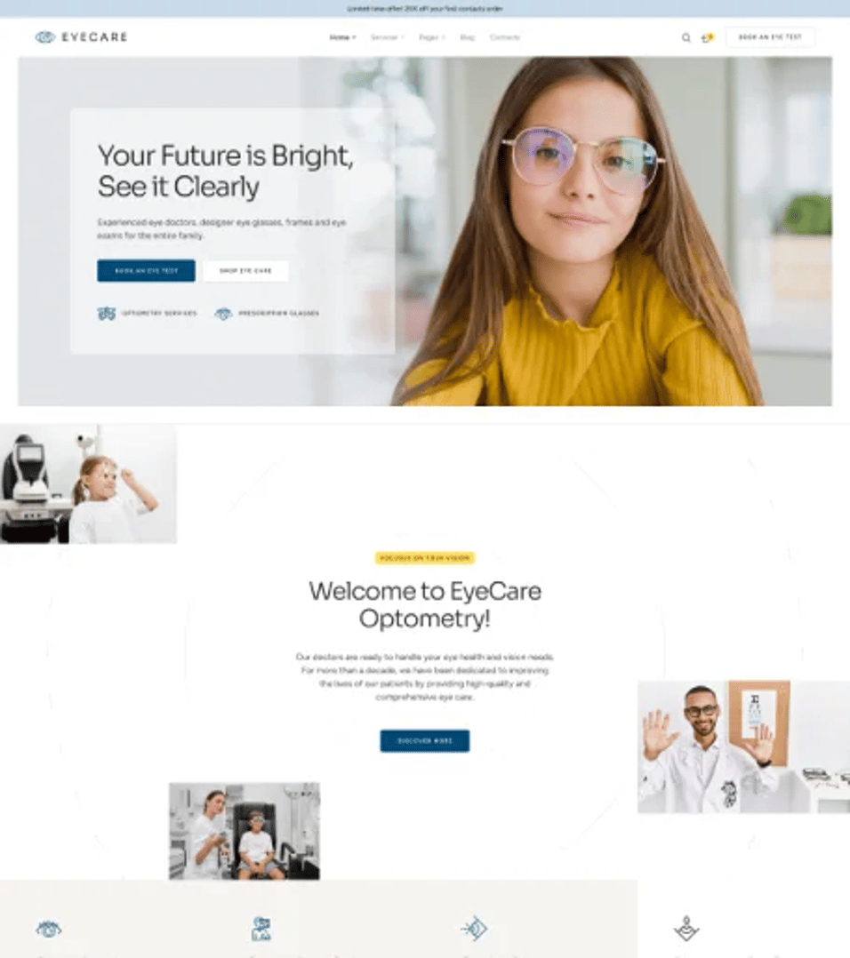 Eye Care - Eye Clinic & Family Optometrist WordPress Theme - Eye Clinic and Health Center | CMSMasters studio