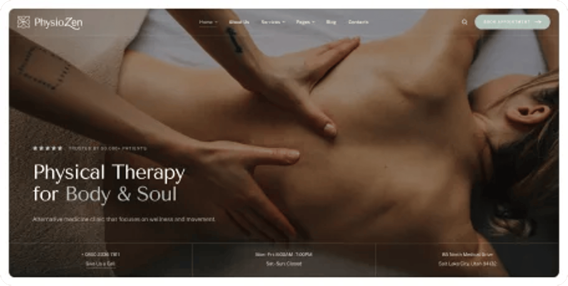 PhysioZen - Chiropractor & Physiotherapy Wellness WordPress Theme - Home One | CMSMasters studio