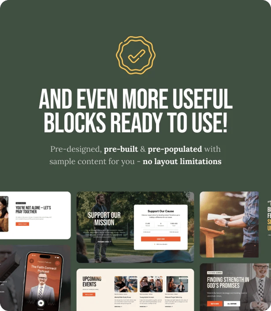 Faith Connect - Religion & Church WordPress Theme - Useful Blocks | CMSMasters studio