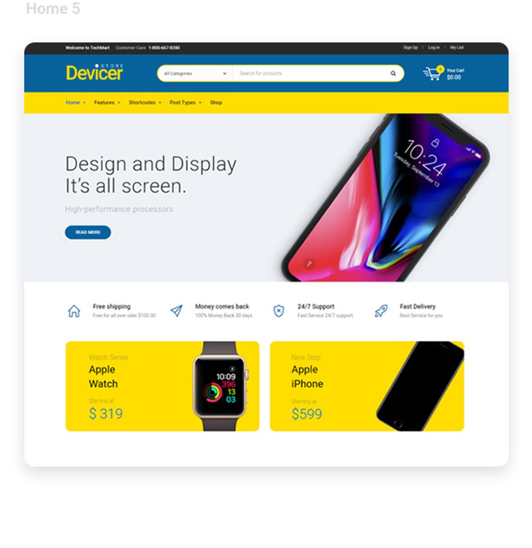 Devicer - Electronics, Mobile & Tech Store WordPress Theme - Home 5
