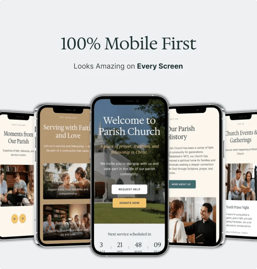 Parish Church - Religion & Charity WordPress Theme - 100% Mobile First | CMSMasters studio
