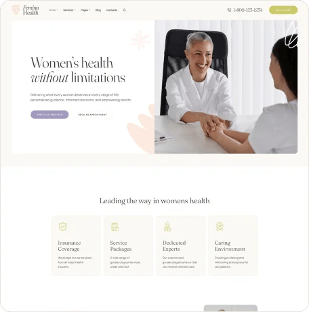 Femina Health - Fertility Clinic Medical WordPress Theme - Gynecology and Obstetrics Clinic | CMSMasters studio
