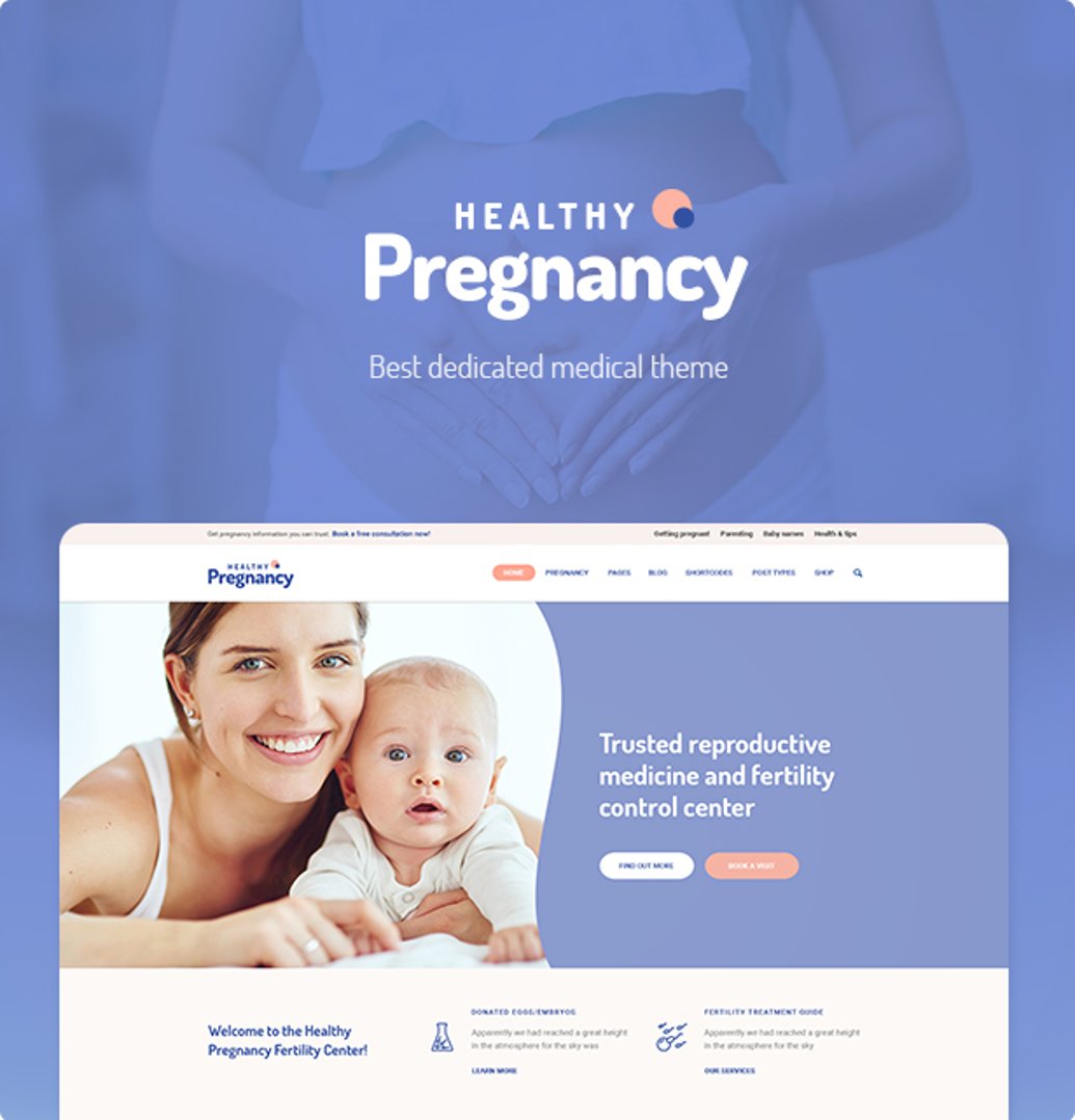 Health & Medical WordPress Theme for Doctors and Clinics – Healthy Pregnancy