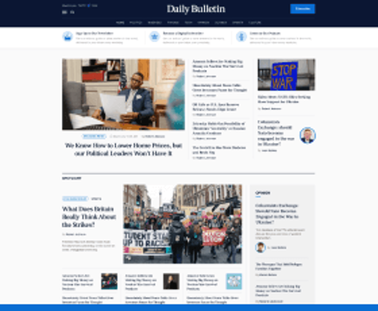 Daily Bulletin - Magazine & Newspaper WordPress Theme - Political Bulletin Demo | Cmsmasters studio