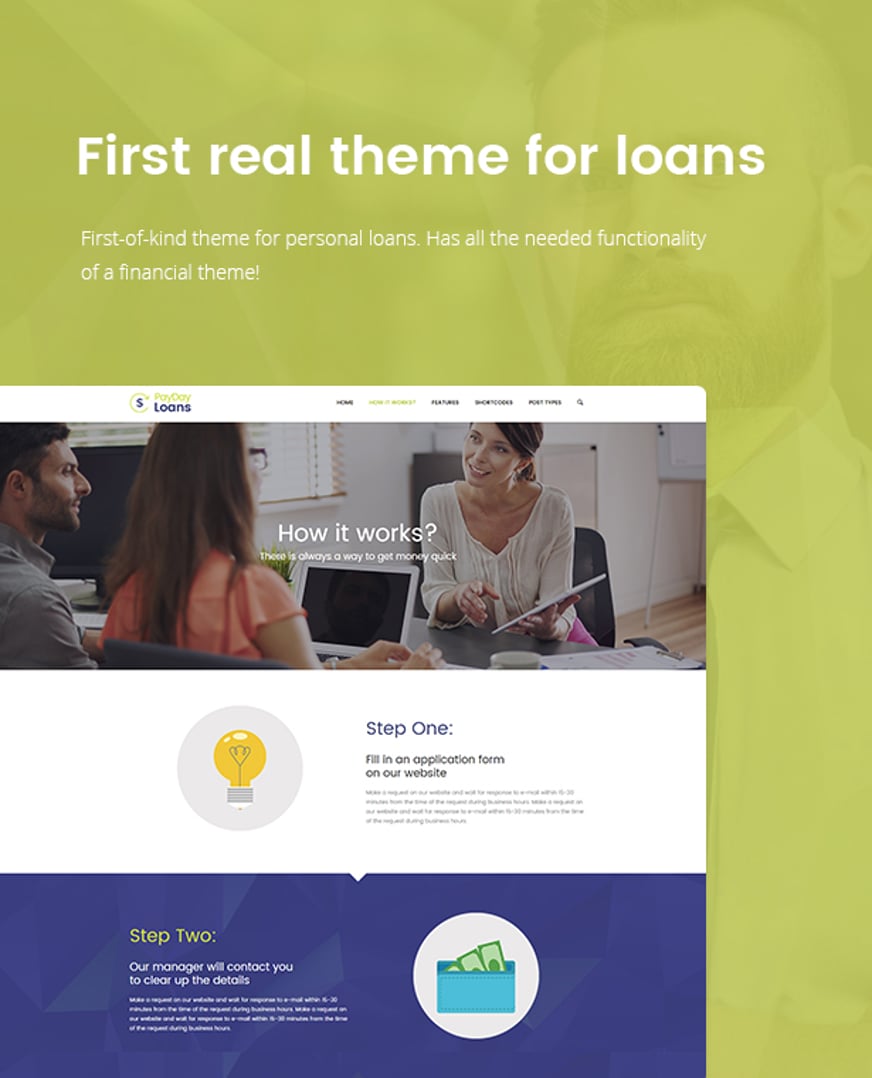 Payday Loans WordPress Theme Preview - Theme for Loans