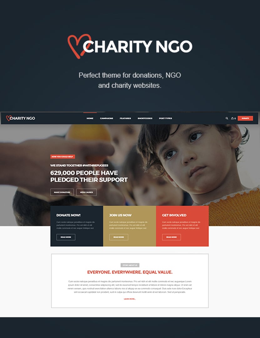 Charity NGO - Donation & Nonprofit Organization WordPress Theme