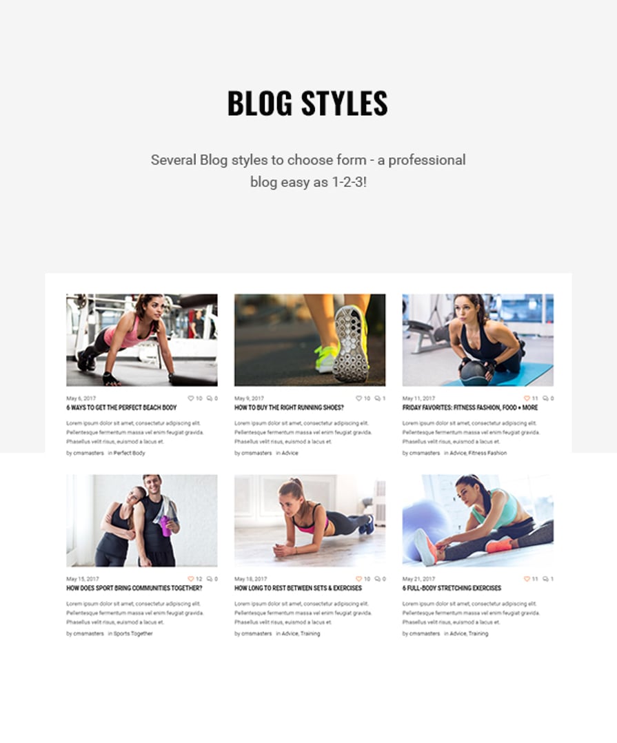 Sports Store- WooCommerce WordPress Theme - Blog Styles
