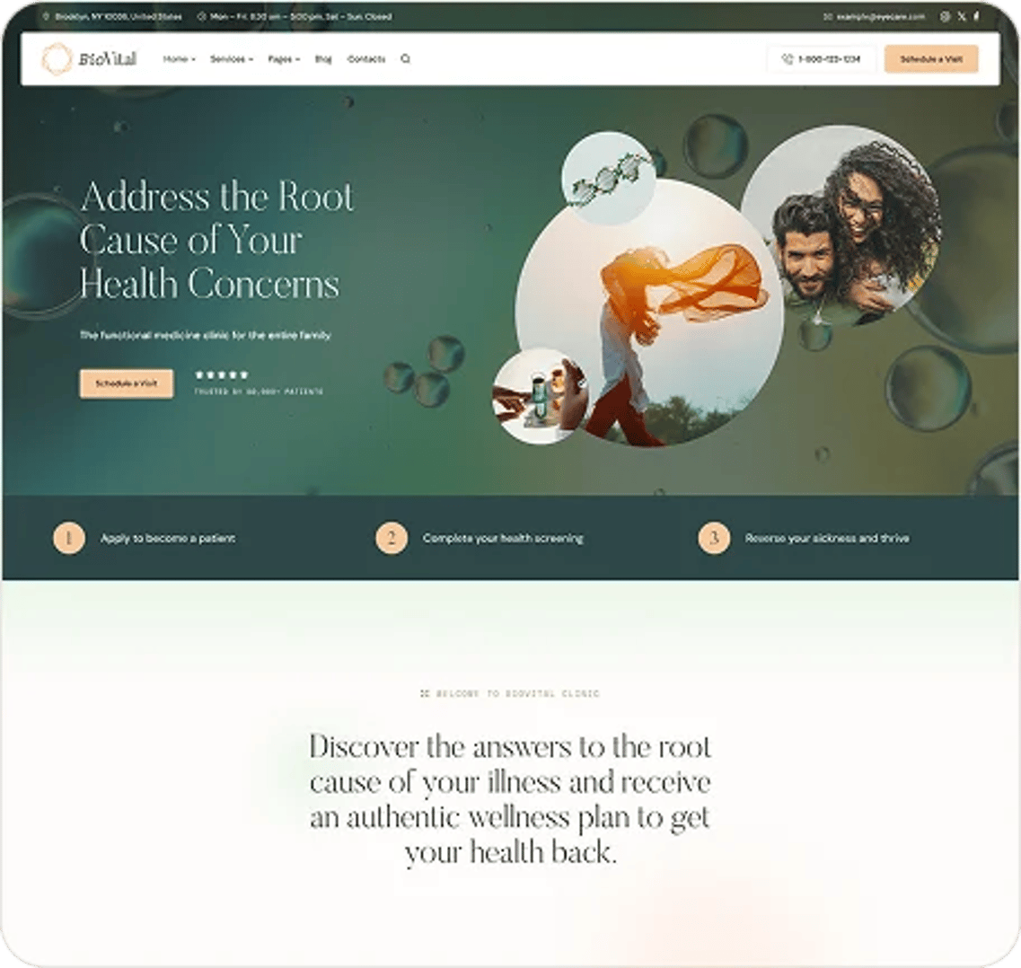 BioVital - Functional Medicine Doctor WordPress Theme - Home One: General Clinic | CMSMasters studio