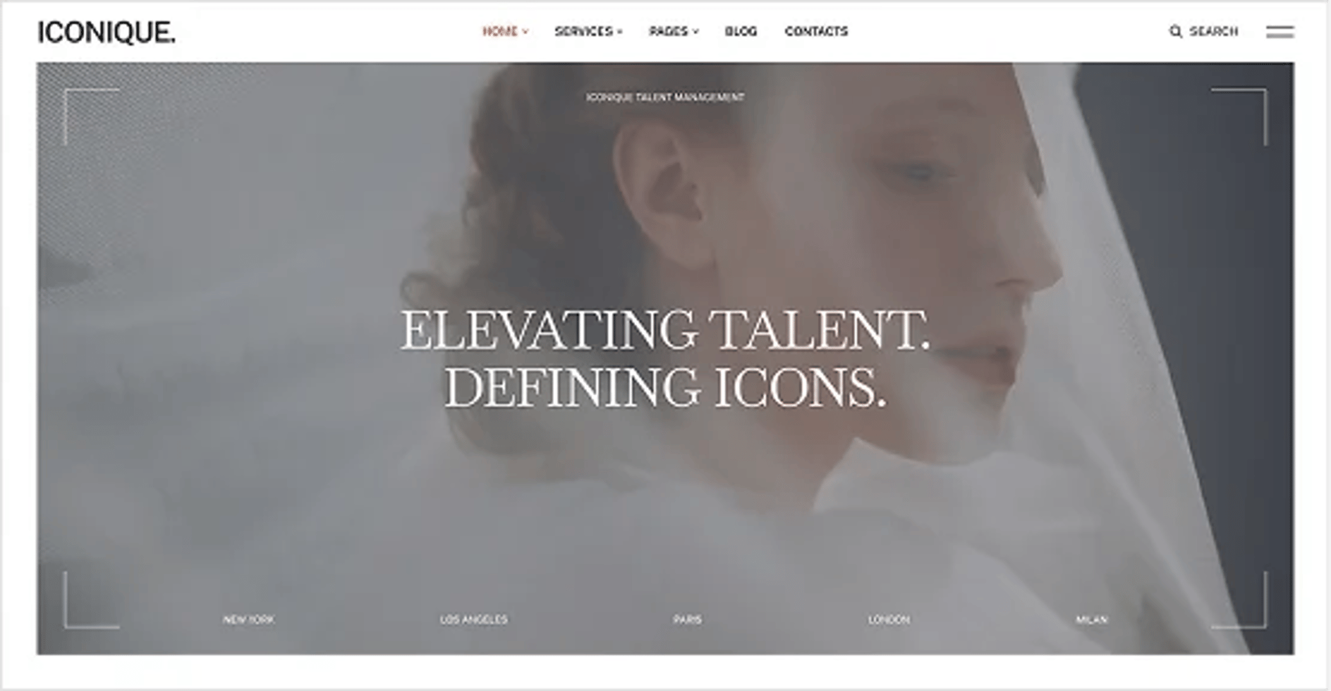Iconique - Fashion Model Agency WordPress Theme - Talent Agency | CMSMasters studio