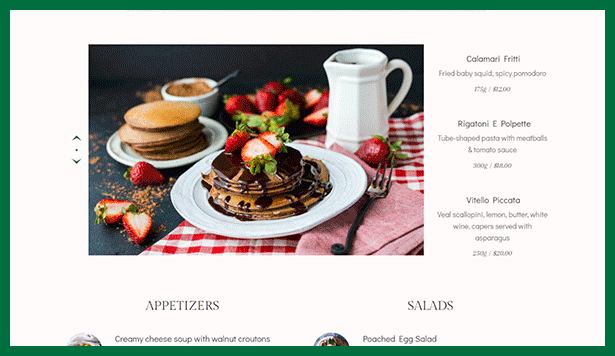 Fragolino - an Exquisite Cafe & Restaurant WordPress Theme - Menu Shortcode | cmsmasters studio