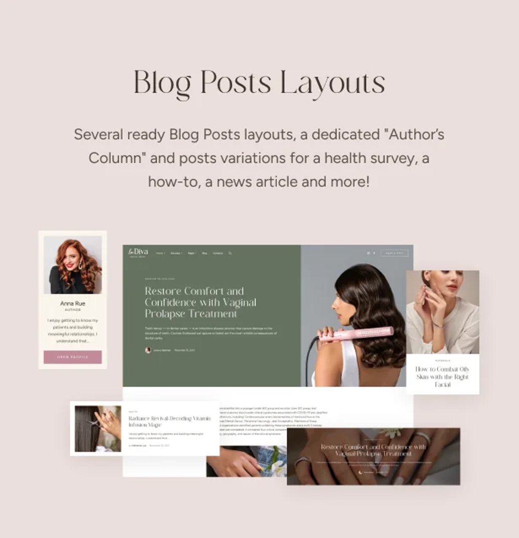 La Diva - Beauty Salon & Spa WordPress Theme - Blog Posts Layouts | CMSMasters studio