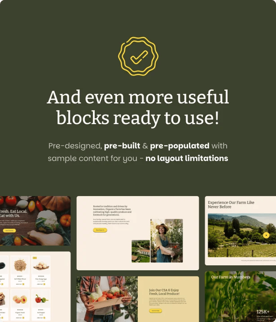 Organics - Agriculture & Food Farm WordPress Theme - Useful Blocks | CMSMasters studio
