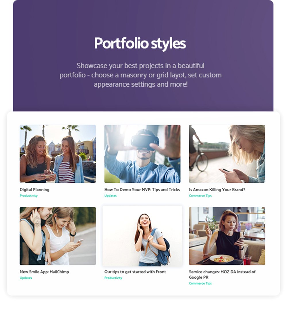 Start It - Technology & Startup WordPress Theme - Portfolio Styles