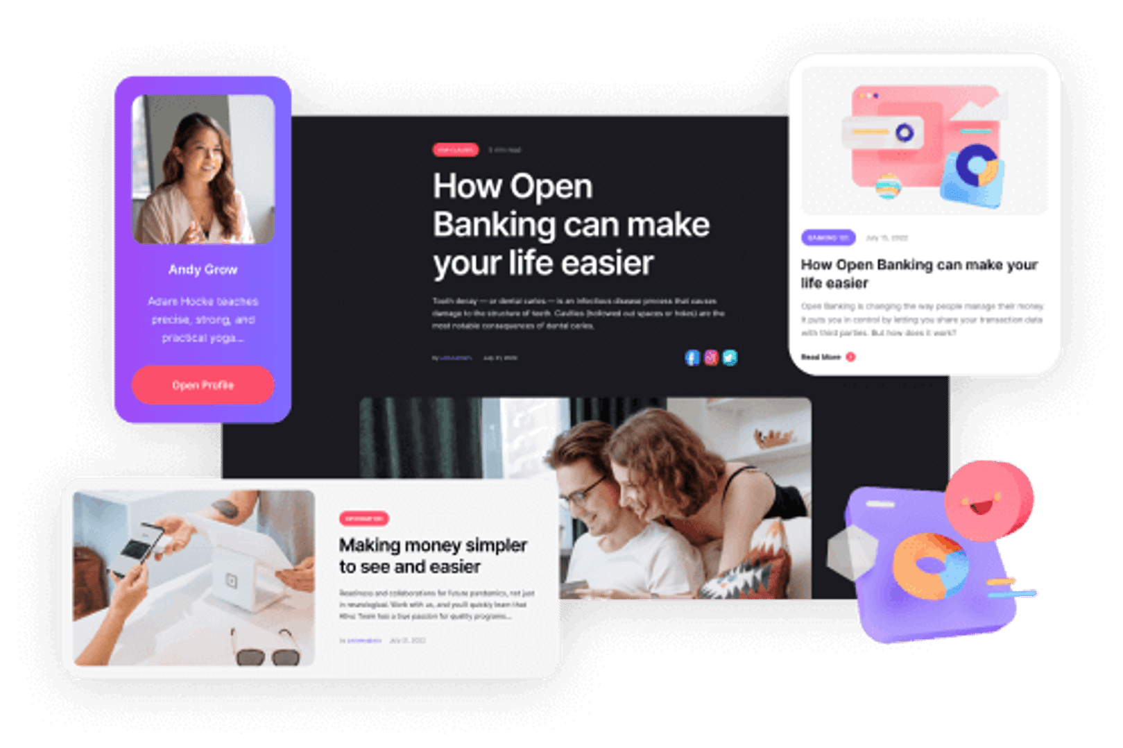 Cyberbank WordPress Theme - Blog Posts Layouts