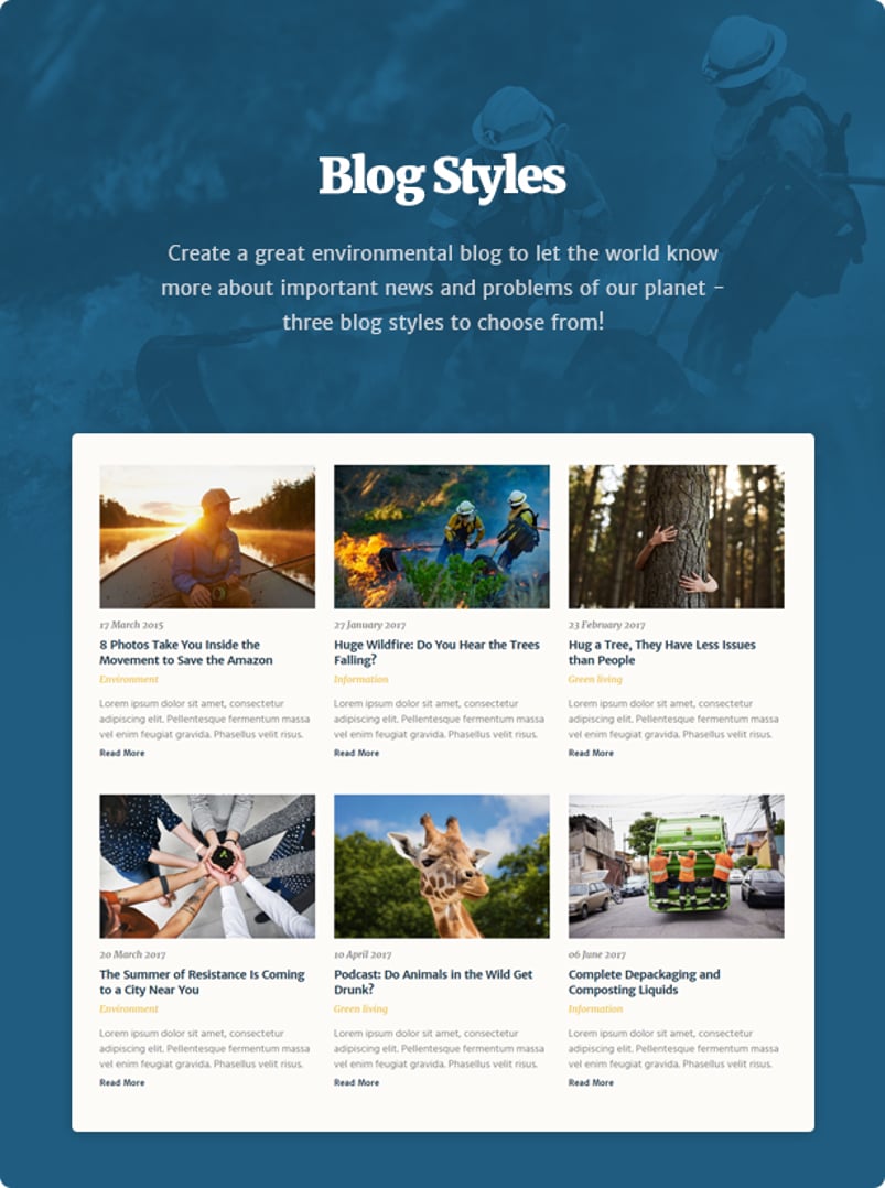 Green Planet - Ecology & Environment WordPress Theme - Blog Styles