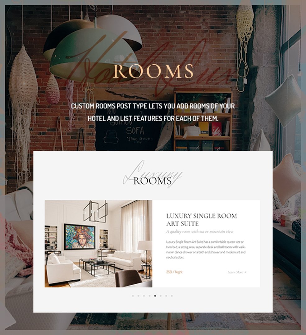 Hotel Lux - Resort & SPA WordPress Theme - Rooms