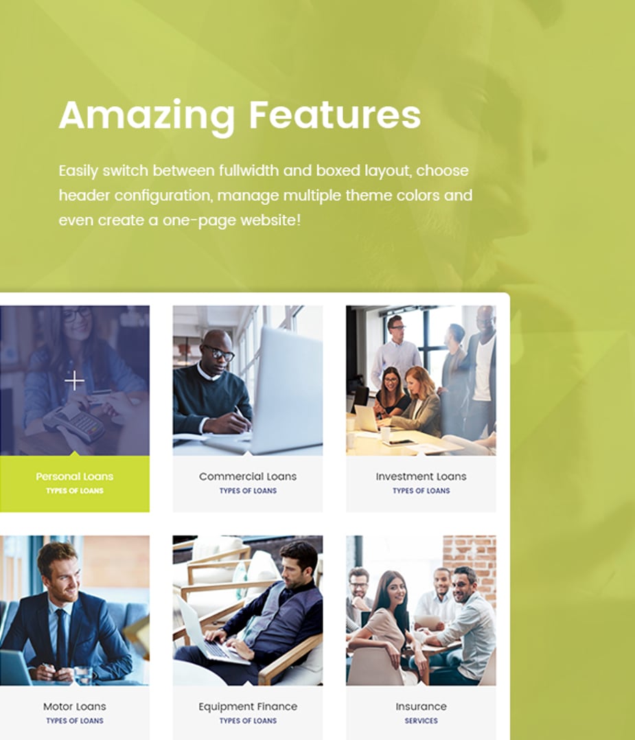 Payday Loans WordPress Theme Preview - Amazing Features