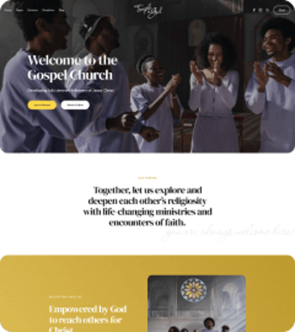 Temple of God - Religion and Church WordPress Theme - Gospel Demo | Cmsmasters studio