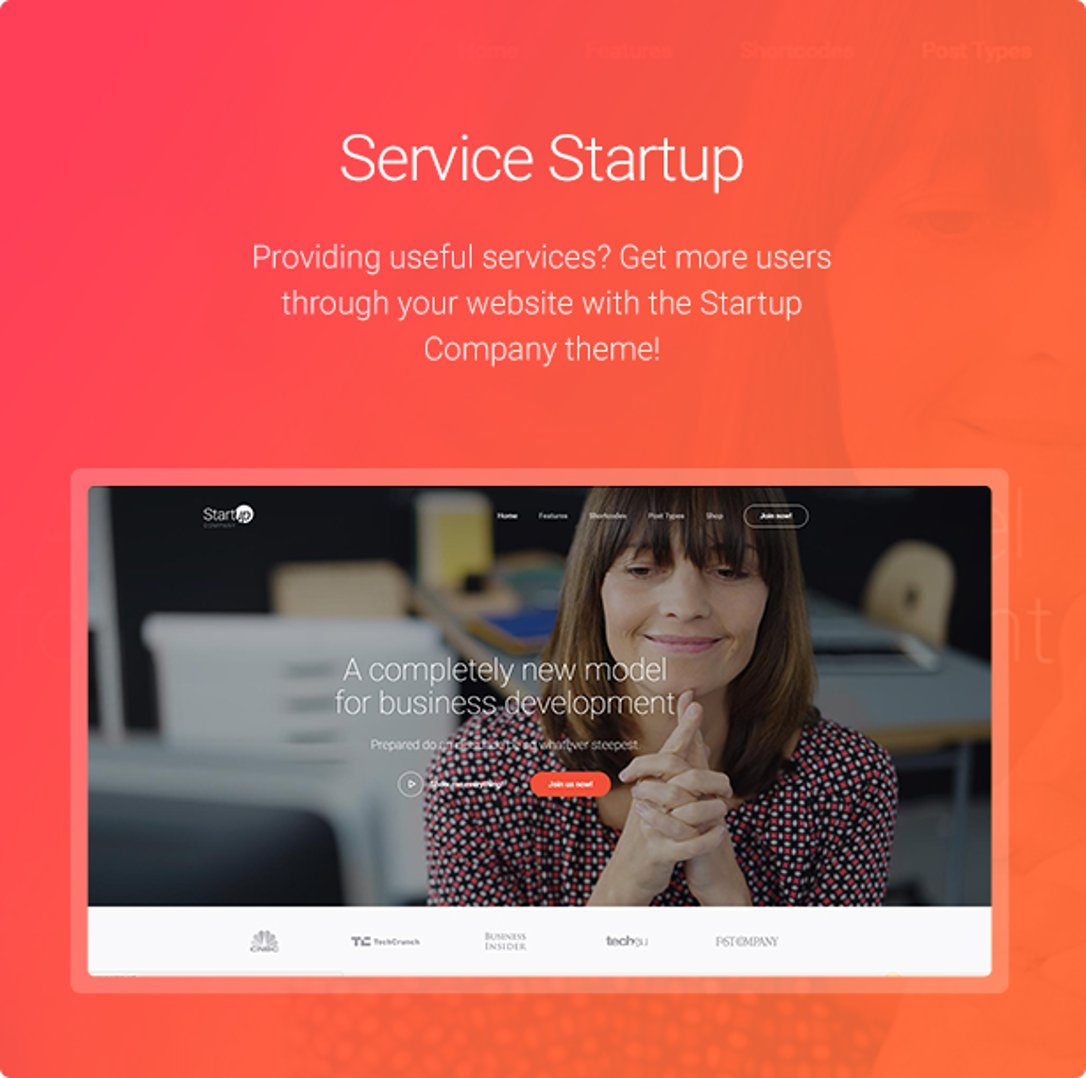 Startup Company - WordPress Theme for Business & Technology - Service Startup