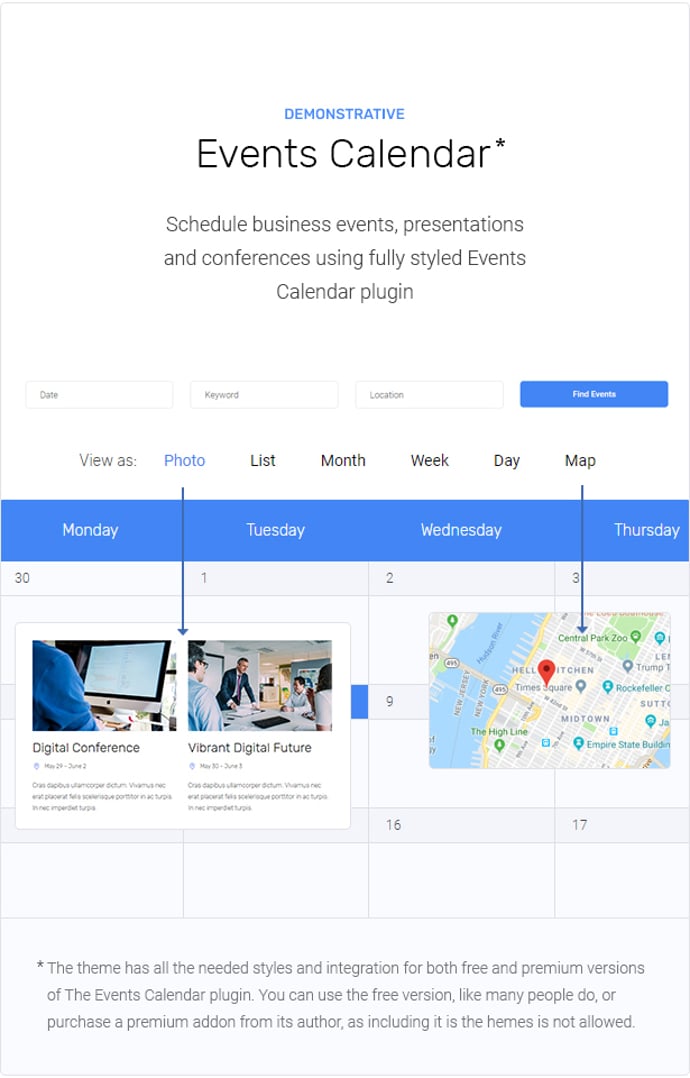 Aspero - Business WordPress Theme - Events Calendar | cmsmasters studio