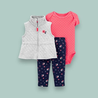 Conjunto 3 piezas flor