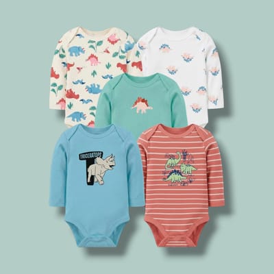 Set 5 bodys manga larga Triceratops