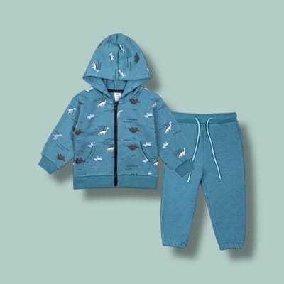 Conjunto dinos turquesa otoño-invierno