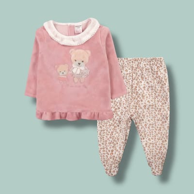 Conjunto plush osita print