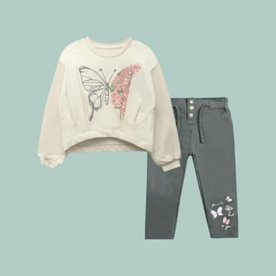 Conjunto niña mariposa