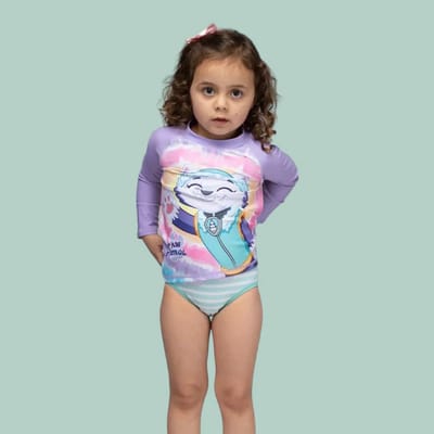 Polera Uv traje de baño Everest  morado