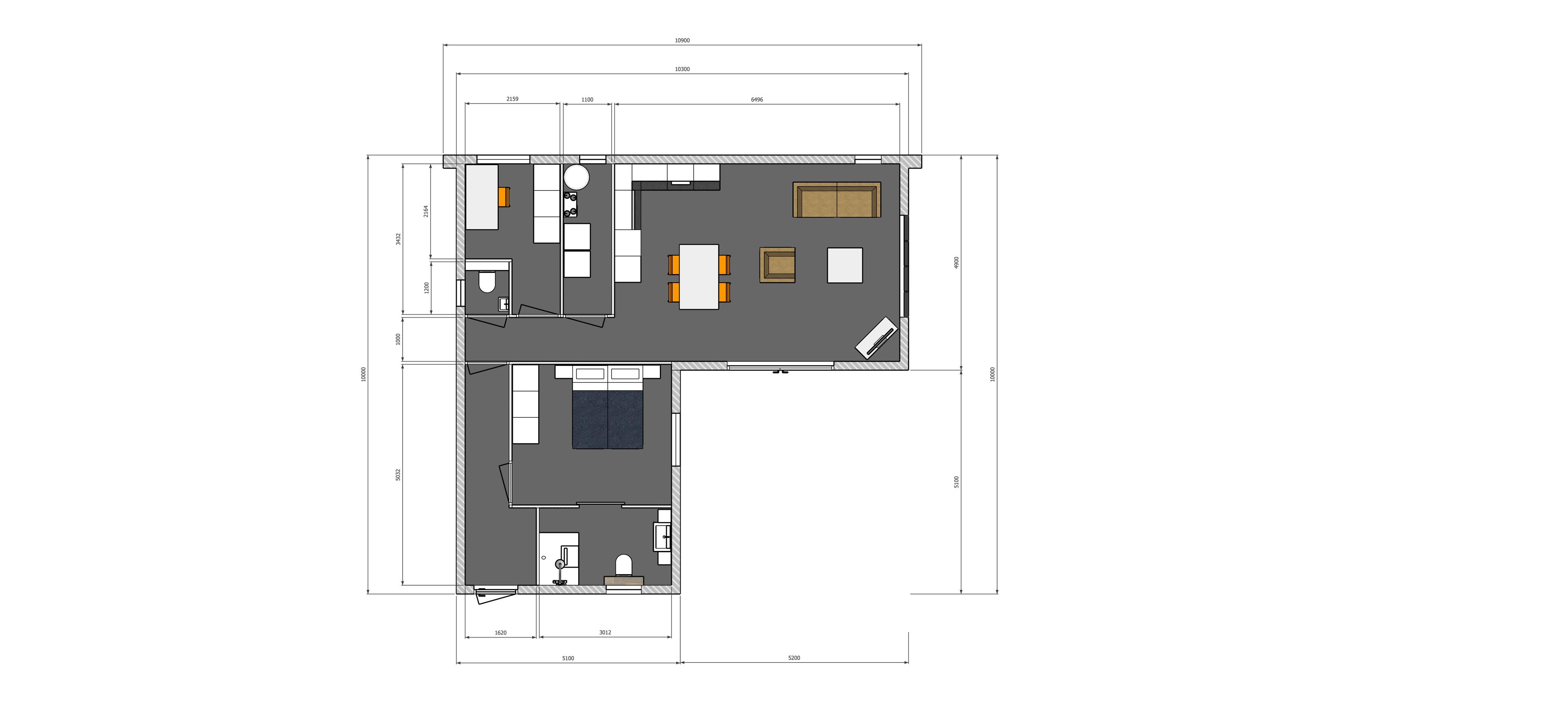 Mantelzorgwoning Model - Sering - plattegrond