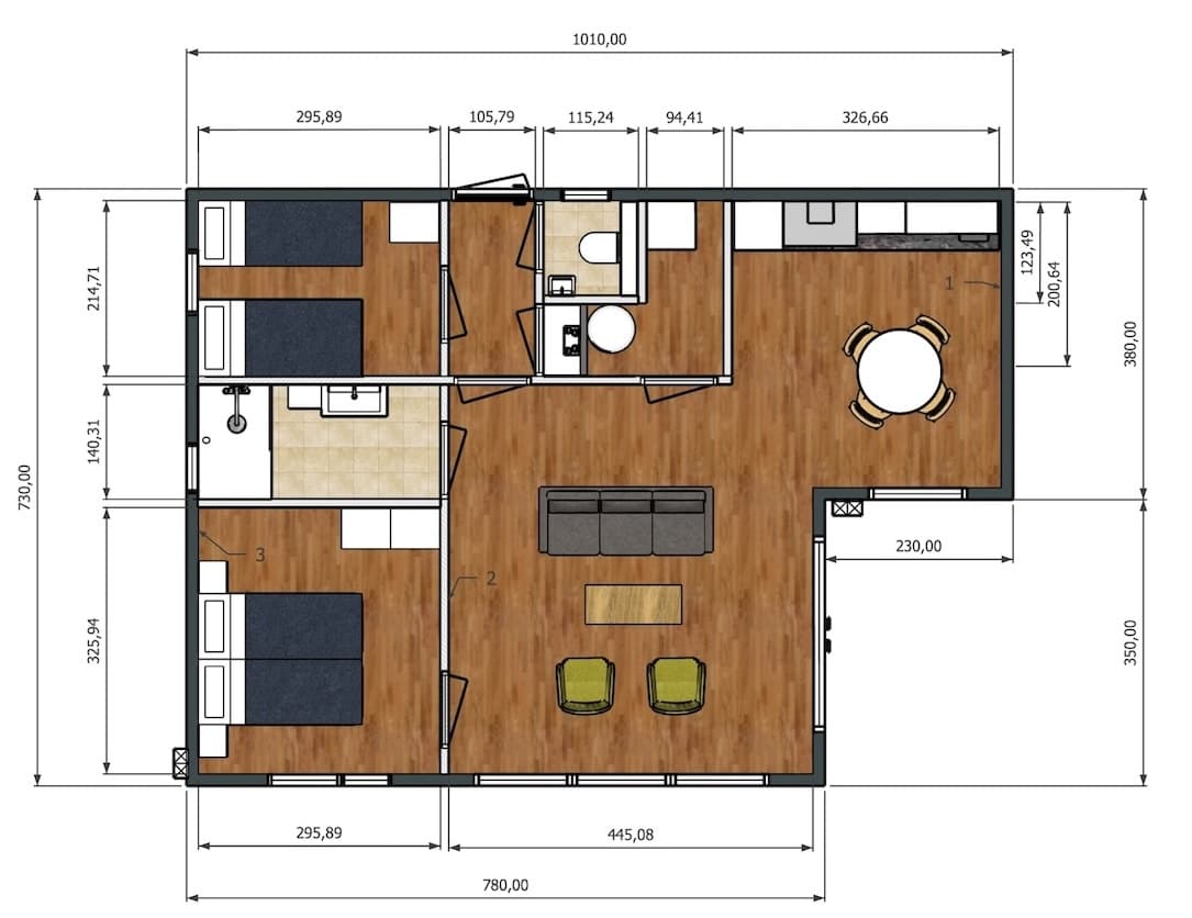 Plattegrond Narcis mantelzorgwoning