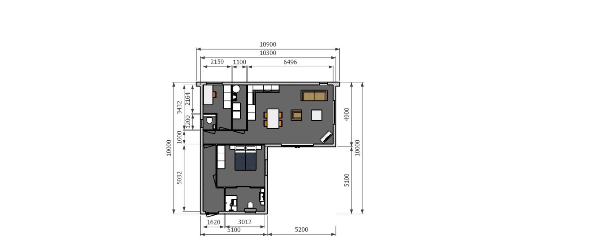 Mantelzorgwoning Model - Akelei - plattegrond