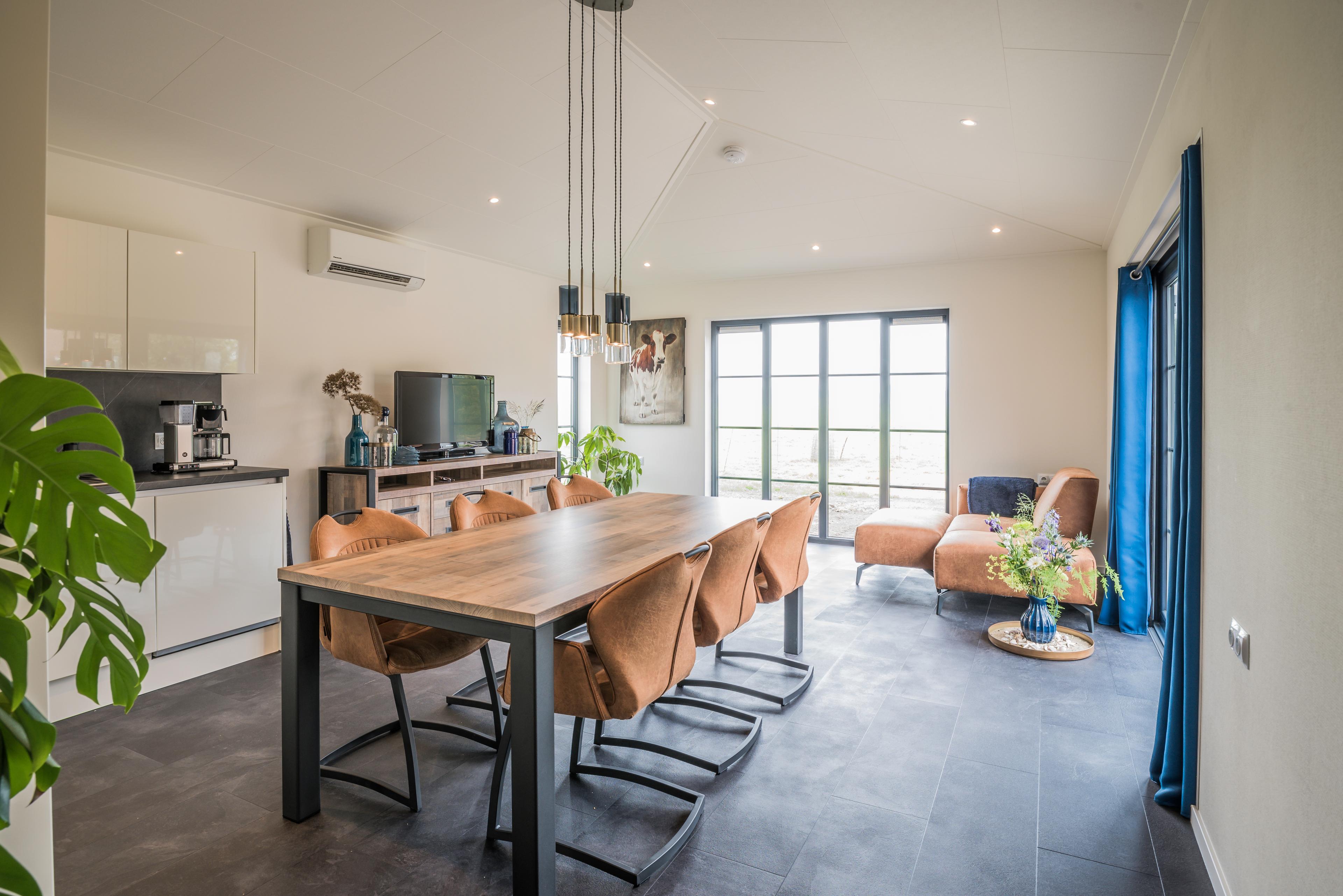 Mantelzorgwoning Model - Sering - woonkamer met puntdak