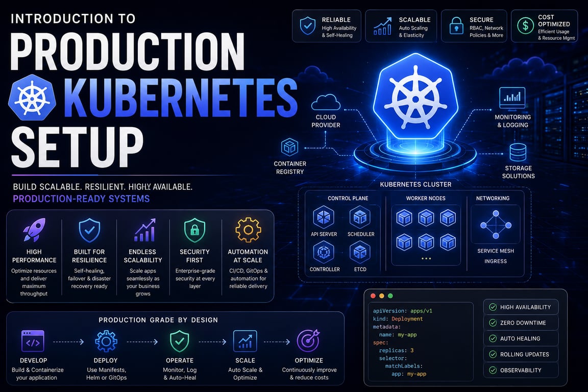 Production Kubernetes Setup: HA, Security, Networking, Storage, and Recovery