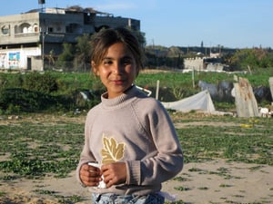 A young girl in Gaza