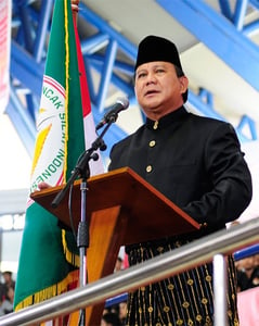 印尼國防部長普拉伯沃（Prabowo Subianto）