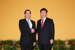 台灣前總統馬英九、中國國家主席習近平