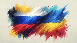 俄羅斯與烏克蘭國旗／ChatGPT