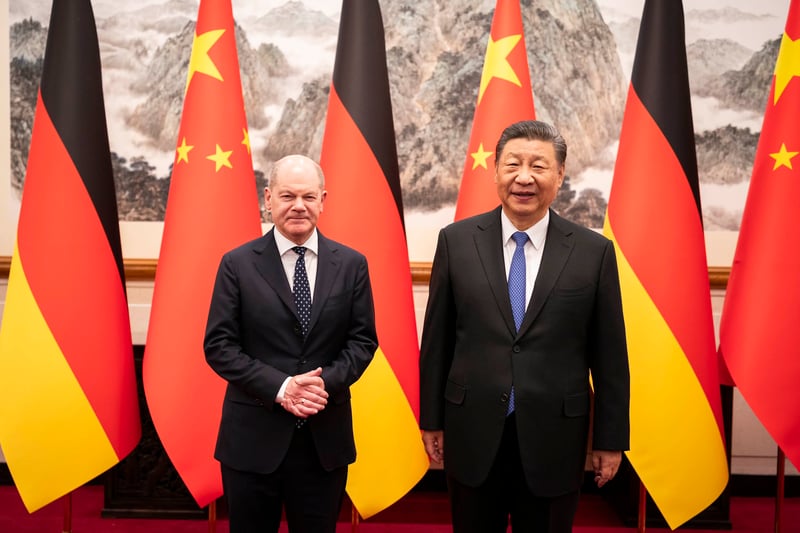 德國總理蕭茲（Olaf Scholz）、中國國家主席習近平